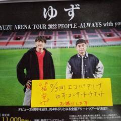 ゆず　7月3日　エコパアリーナチケット　指定席2枚 　値下げします