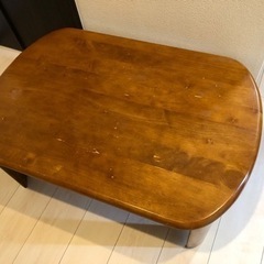 折り畳み式　木製　ローテーブル　リビングテーブル