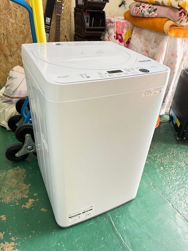 ★美品★ES-GE5E 洗濯機 2021年 SHARP シャープ 5.5kg 使用期間短い 生活家電