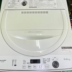 ☆美品☆ES-GE5E 洗濯機 2021年 SHARP シャープ 5.5kg 使用期間