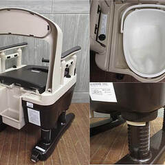 ss3678　安寿　ポータブルトイレ　ジャスピタ　ブラウン　ソフト便座　アロン化成　介護用トイレ　背もたれ　ひじ掛け　高さ調整可　キャスター付き　茶　体重最大100kgまで　排泄介護用品