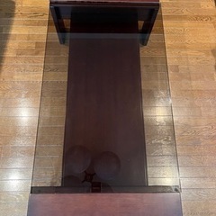 ガラスローテーブル  本日中 - 家具