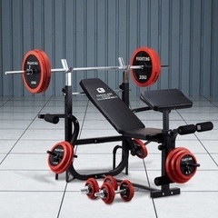 【値下げしました】【引取り限定】ファイティングロード/キングスセット/40kg分のプレート付き/中古／ギス少し