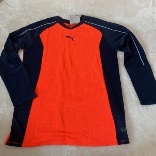 新品　プーマ（PUMA） オレンジシャツ メンズ 長袖　サッカー　ユニフォーム