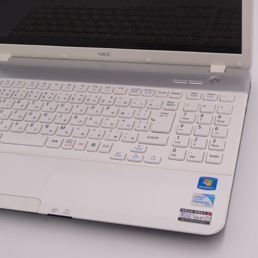即使用可能 Wi-Fi有 NEC ホワイト ノートパソコン PC-LS150FS1CW 中古美品 Pentium 4GB DVDマルチ 無線LAN Windows10 Office