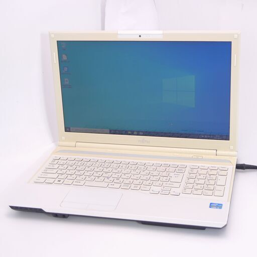 中古美品 Wi-Fi有 15.6型 ノートパソコン 富士通 AH45/K 第3世代Core i3 4GB BD-R 無線LAN カメラ Windows10 Office 即使用可
