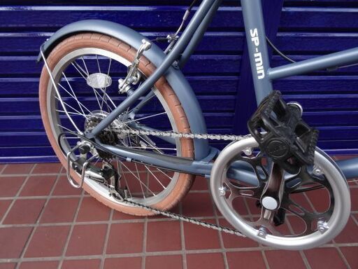 【お買い上げありがとうございました】自転車　20インチ  SP-MIN　　 6段切り替え　ミニベロ　防犯登録料込