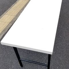 会議用テーブル 折りたたみテーブル 棚付き 幅1800×奥行45...