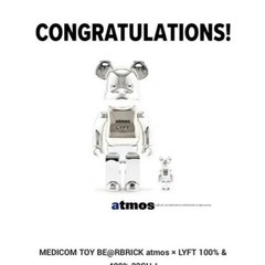  MEDICOM TOY BE@RBRICK atmos × L...