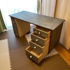 机　作業台　棚　キャビネット　木製