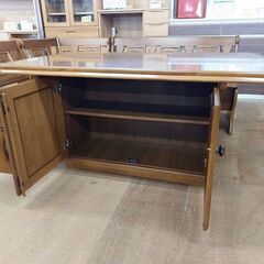 シギヤマ家具工業　モーゼル　コーナーベンチ収納ダイニング４点セット　彫刻　【愛品倶楽部柏店】