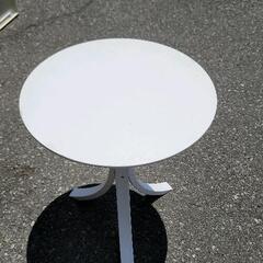 0629-066 【無料】 サイドテーブル 丸 白