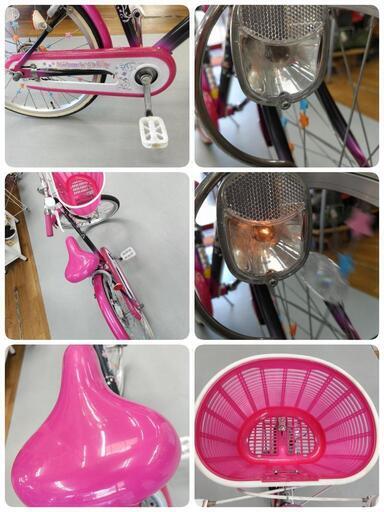 J041  かわいい子供自転車 Bloomin girls 黒×ピンク
