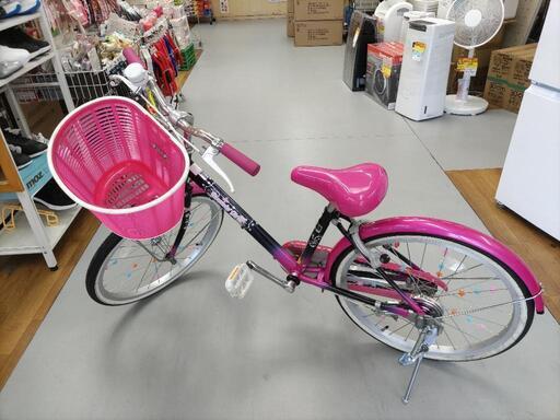 J041  かわいい子供自転車 Bloomin girls 黒×ピンク