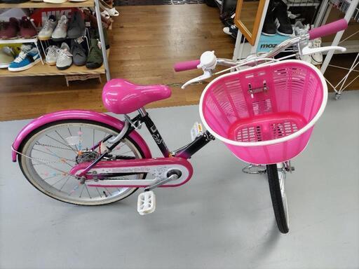 J041  かわいい子供自転車 Bloomin girls 黒×ピンク