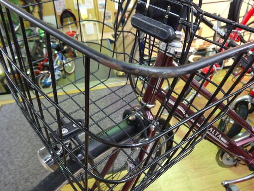 自転車 27インチ 6段変速 marukin REALTA CITY01 パープル 27インチ LEDライト カゴ 鍵 ベル付き 西岡店