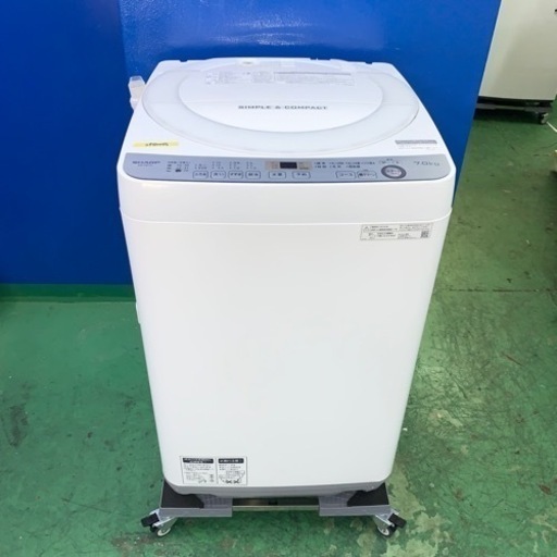 ⭐️SHARP⭐️全自動洗濯機　2019年7kg 大阪市近郊配送無料