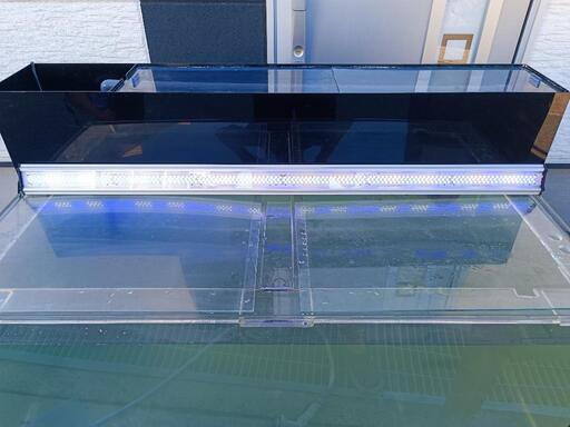 【取引中】大型水槽(横1,200×奥600×縦450)　フルセット　アロワナ　アクアリウム 取引中】大型水槽(横1,200×奥600×縦450) フルセット アロワナ アクアリウム