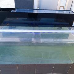  【取引中】大型水槽(横1,200×奥600×縦450)　フルセット　アロワナ　アクアリウム

