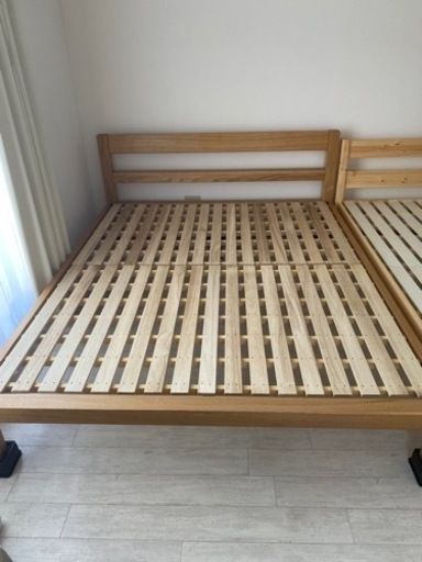 ◇ 無印良品 木製 クイーン ベッド マットレス 超高密度 ポケット