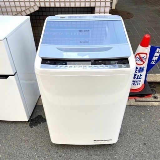 【売約済み】日立 HITACHI BW-7WV A [ビートウォッシュ 全自動洗濯機 （7kg） ブルー] 洗濯機　簡易　乾燥機能　付き　排水ホース　付き　検　乾燥機　beat wash  ナイアガラ　大容量　ファミリーサイズ　大型