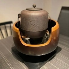 【ネット決済】菊池政光作　茶釜　風炉