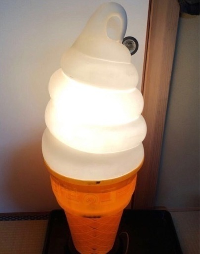 高さ96cm NISSEI 日世のコーン ソフトクリーム 照明 ディスプレイ