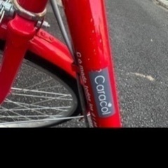 ✅美品💝真っ赤な自転車💝27インチ外装変速譲渡証明書付LEDオートライト付🌸乗り心地最高