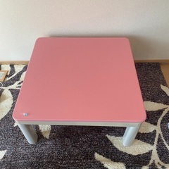 90cm四方、ピンクの天板のコタツテーブル