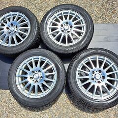 215/55/16　FALKEN　ファルケン　114.3　5穴　6.5J　オフセット＋38　タイヤ＆社外ホィール４本セット