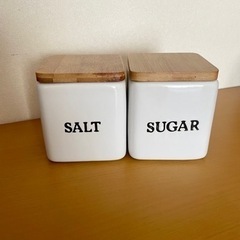 お塩 砂糖 キューブ 陶器製 カフェ保存容器