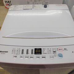 【引取限定】ハイセンス　洗濯機　4.5kg　2021年製　中古品...