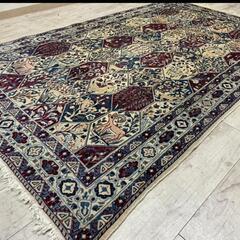 【全国発送可能！】70万円で購入！高級ぺルシャ絨毯 ナイン産 ウール 手織り ラグ