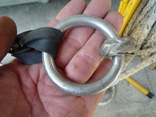 ボートなどの係留に ドラム巻きロープ