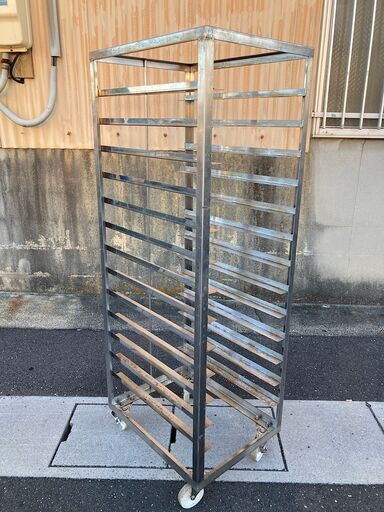 中古 パンラックカート 13枚差し 外寸W485×D620×H1630 内寸W420