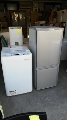 セット592⭐三菱冷蔵庫146L＋シャープ洗濯機5.5kg