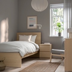【IKEA】シングルベッド＋高級すのこ【MALM＋LÖNSET】