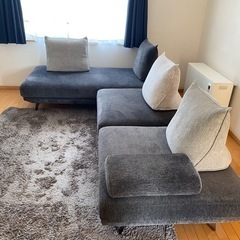 【値下げしました！】3人掛けソファ 美品 スイデコ 3分割 背もたれ移動可能