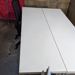 折り畳み会議テーブル幅1800x奥行450mm(ホワイト) 