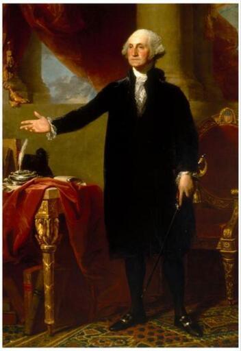 ジョージ・ワシントン　肖像画　ポスター　額縁付き　インテリア