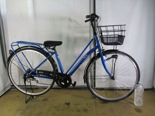 C36☆限定特価☆ 中古自転車 丸石 シティ ブルー【27インチ 6段 LED