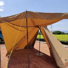 Waq Alpha TC/FT ファミリー用ワンポールテント/火の粉に強いTC素材/サイドフラップ付