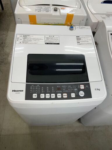 洗濯機　No.2728　ハイセンス　5.5kg　2018年製　HW-E5502　【リサイクルショップどりーむ荒田店】