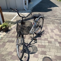 【受渡済】自転車シルバー