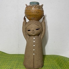 井上ひろじ作　陶人形/土人形/手造り/陶器人形
