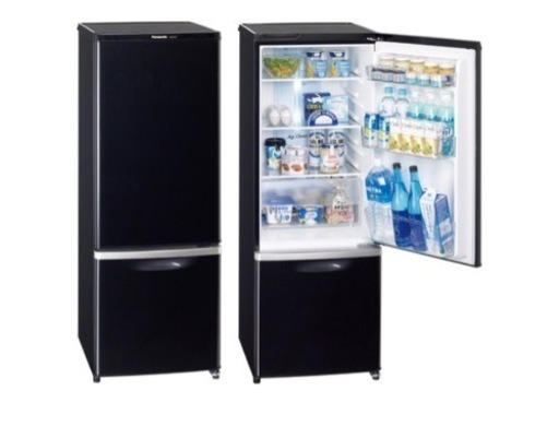 【中古】Panasonic冷蔵庫1〜2人用　ブラック　NR-B175WX