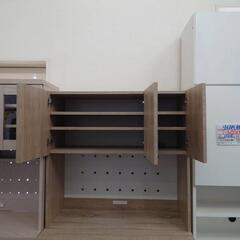 値下げしました！★展示品の食器棚 ゴミ箱収納出来ます！ 幅約90cm  定価22990円💳自社配送時🌟代引き可💳※現金、クレジット、スマホ決済対応※  