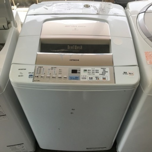 洗濯機9kg 2013年製　HITACHI 静かなインバーター