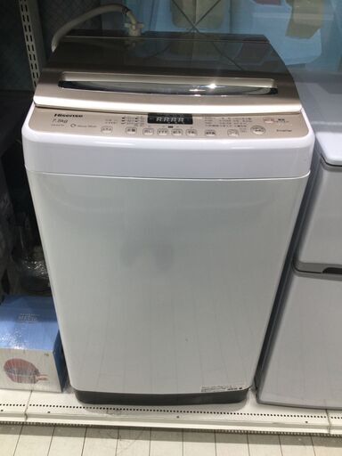 中古の洗濯機　Hisense　HW-DG75A　2018年製です。
