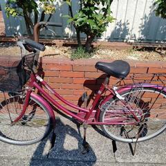 (chariyoshy　出品)26インチ自転車　赤色